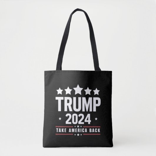 Donald Trump 2024 Neem Amerika terug Tote Bag (Voorkant)