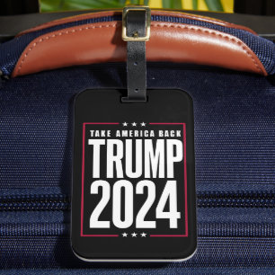 Donald Trump 2024 Neem Amerika Terug Verkiezing Bagagelabel