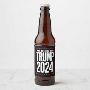 Donald Trump 2024 Neem Amerika Terug Verkiezing Bier Etiket