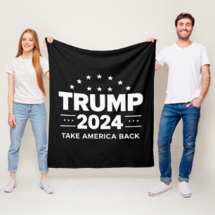 Donald Trump 2024 Neem Amerika Terug Verkiezing Fleece Deken