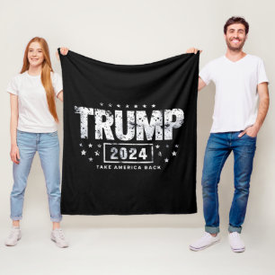Donald Trump 2024 Neem Amerika Terug Verkiezing Fleece Deken