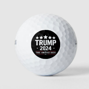 Donald Trump 2024 Neem Amerika Terug Verkiezing Golfballen