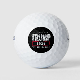 Donald Trump 2024 Neem Amerika Terug Verkiezing Golfballen