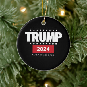 Donald Trump 2024 Neem Amerika Terug Verkiezing Keramisch Ornament