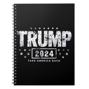 Donald Trump 2024 Neem Amerika Terug Verkiezing Notitieboek
