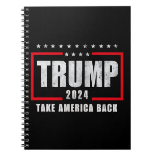 Donald Trump 2024 Neem Amerika Terug Verkiezing Notitieboek