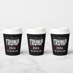Donald Trump 2024 Neem Amerika Terug Verkiezing Papieren Bekers