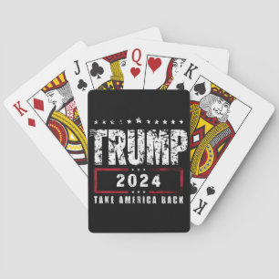 Donald Trump 2024 Neem Amerika Terug Verkiezing Pokerkaarten
