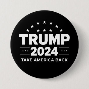 Donald Trump 2024 Neem Amerika Terug Verkiezing Ronde Button 7,6 Cm