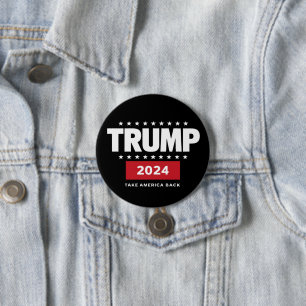 Donald Trump 2024 Neem Amerika Terug Verkiezing  Ronde Button 7,6 Cm