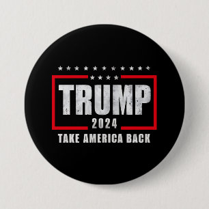 Donald Trump 2024 Neem Amerika Terug Verkiezing Ronde Button 7,6 Cm