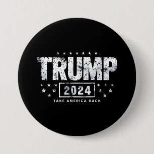 Donald Trump 2024 Neem Amerika Terug Verkiezing Ronde Button 7,6 Cm
