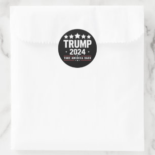 Donald Trump 2024 Neem Amerika Terug Verkiezing Ronde Sticker