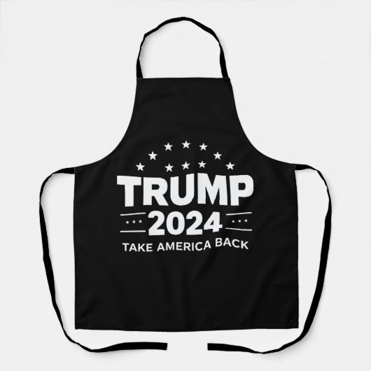 Donald Trump 2024 Neem Amerika Terug Verkiezing Schort (Voorkant)