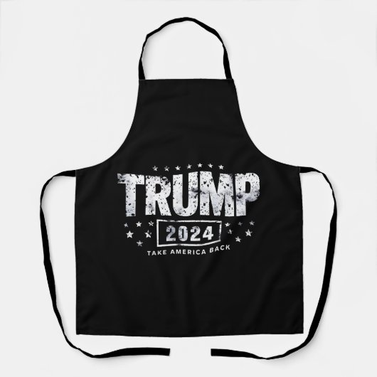 Donald Trump 2024 Neem Amerika Terug Verkiezing Schort (Voorkant)