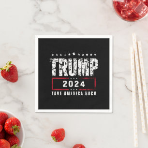 Donald Trump 2024 Neem Amerika Terug Verkiezing Servet