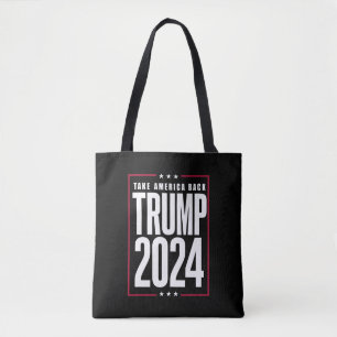 Donald Trump 2024 Neem Amerika Terug Verkiezing Tote Bag