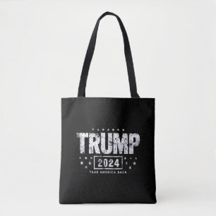 Donald Trump 2024 Neem Amerika Terug Verkiezing Tote Bag