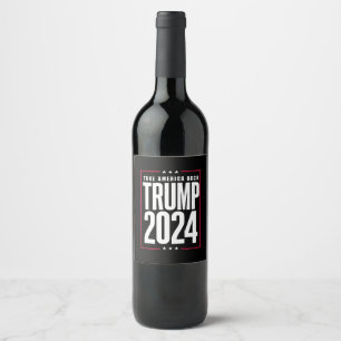 Donald Trump 2024 Neem Amerika Terug Verkiezing Wijn Etiket