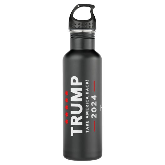 Donald Trump 2024 Neem Amerika terug Waterfles (Voorkant)