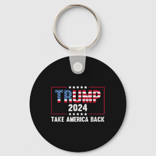 Donald Trump 2024 neemt Amerika terug Retro Sleutelhanger