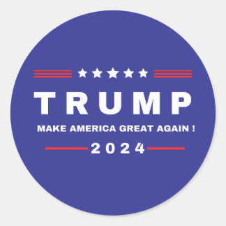 Donald Trump 2024 neemt Amerika weer terug Ronde Sticker