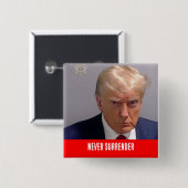 Donald Trump 2024 Nooit Button overgeven (Voorkant /achterkant)
