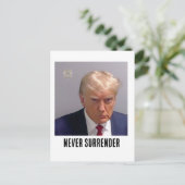Donald Trump 2024 nooit overgeven Briefkaart (Staand voorkant)