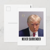 Donald Trump 2024 nooit overgeven Briefkaart (Voorkant / Achterkant)