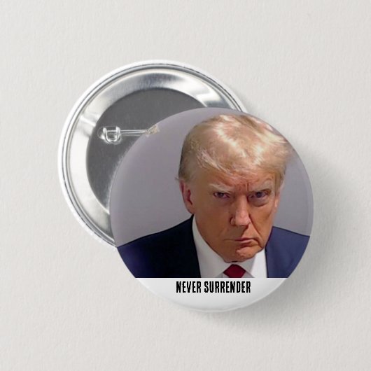 Donald Trump 2024 nooit overgeven Ronde Button 5,7 Cm (Voorkant /achterkant)