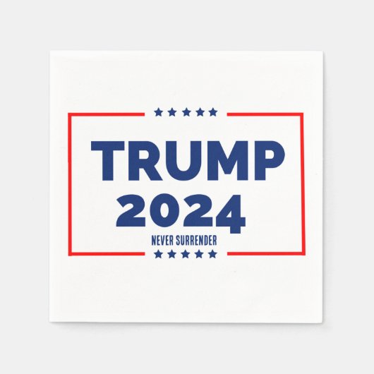 Donald Trump 2024 nooit overgeven Servet (Voorkant)