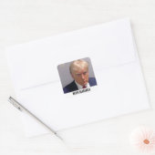 Donald Trump 2024 nooit overgeven Vierkante Sticker (Envelop)
