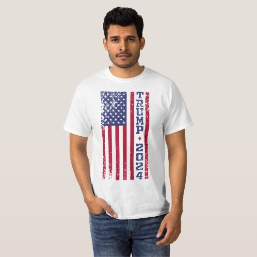 Donald Trump 2024, onderdrukt T-shirt (Voorkant volledig)