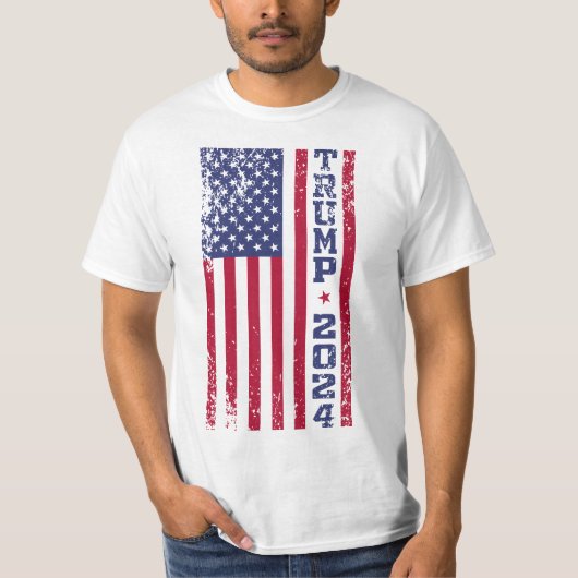 Donald Trump 2024, onderdrukt T-shirt (Voorkant)