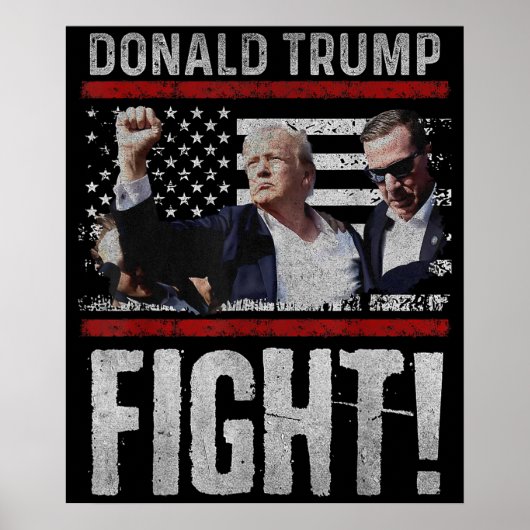 Donald Trump 2024 overleefde schot op verkiezingsb Poster (Voorkant)