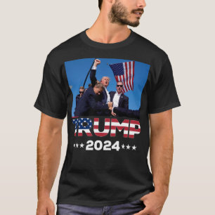 Donald Trump 2024 overleefde schot op verkiezingsb T-shirt