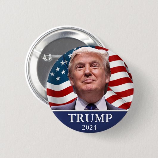 Donald Trump 2024 Pinback Ronde Button 5,7 Cm (Voorkant /achterkant)