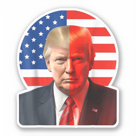 Donald Trump 2024 President Legende Amerikaanse vl Sticker (Voorkant)