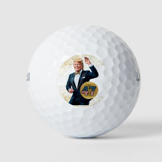 Donald Trump 2024 Presidential 47 Winnaar Golfballen (Voorkant)