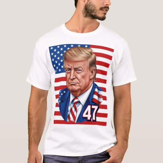 Donald Trump 2024 Presidential 47 Winnaar T-shirt (Voorkant)