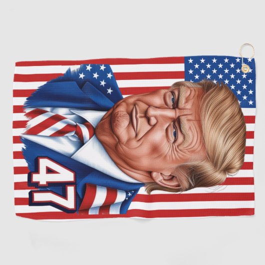 Donald Trump 2024 Presidential 47 Winnaar - Vereni Golfhanddoek (Horizontaal)