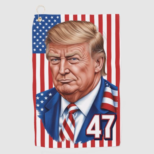 Donald Trump 2024 Presidential 47 Winnaar - Vereni Golfhanddoek (Voorkant)