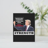 Donald Trump 2024 Presidential Strength Winning Briefkaart (Staand voorkant)