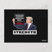 Donald Trump 2024 Presidential Strength Winning Briefkaart (Achterkant)