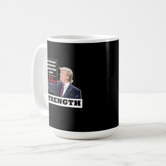 Donald Trump 2024 Presidential Strength Winning Koffiemok (Voorkant links)