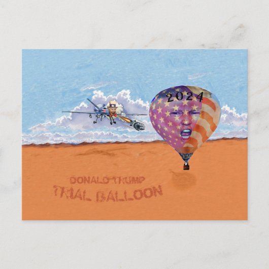 Donald Trump 2024 proefballon Briefkaart (Voorkant)