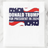 Donald Trump 2024 Rechthoekige Sticker (Tas)