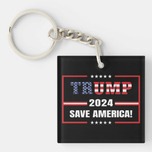 Donald Trump 2024 redt Amerikaanse verkiezingen Sleutelhanger