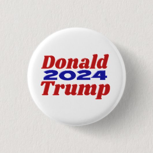 Donald Trump 2024 Ronde Button 3,2 Cm (Voorkant)