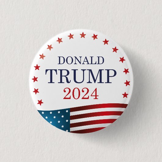 Donald Trump 2024 Ronde Button 3,2 Cm (Voorkant)